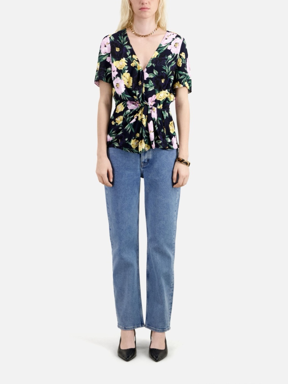 The Kooples Short Sleeve Woven Top Size US XS